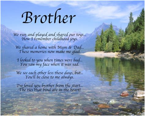 personalised brother poem birthday christmas christening t present for sale online ebay