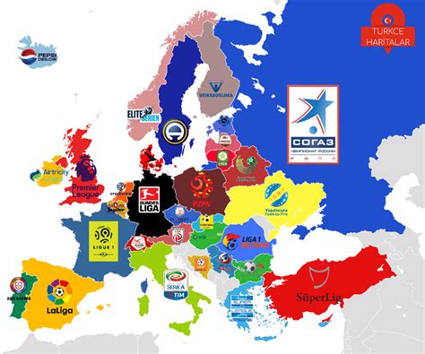 Football League Logos In European Countries Football League