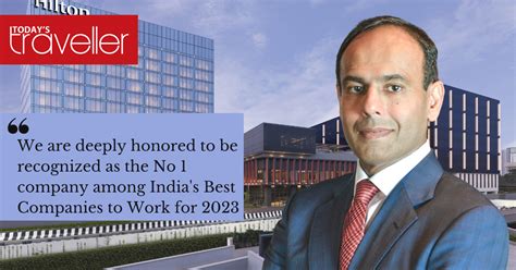 Hilton India Ranked No 1 Company In “indias Best Companies To Work For” Todays Traveller