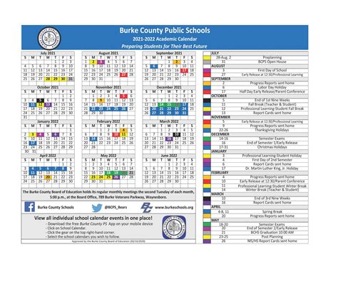 Burke County Schools Calendar 2021 2022 School District Calendar