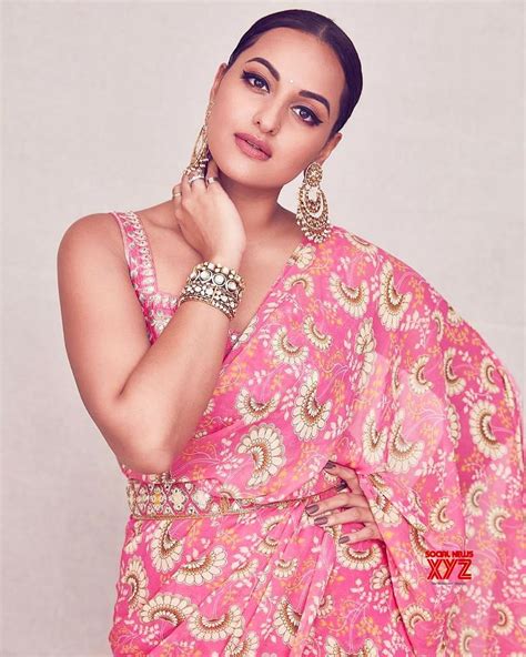 Actress Sonakshi Sinha Stunning Stills In Saree Styled By Mohit Rai