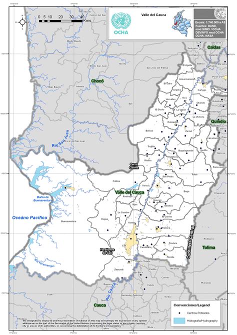 Mapa Del Valle Del Cauca Tamaño Completo