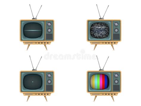 Illustration Of Vintage Tv Set Television Stock Illustration