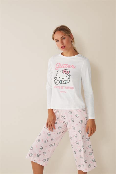 Pijama Capri Hello Kitty Pijamas Largos Womensecret