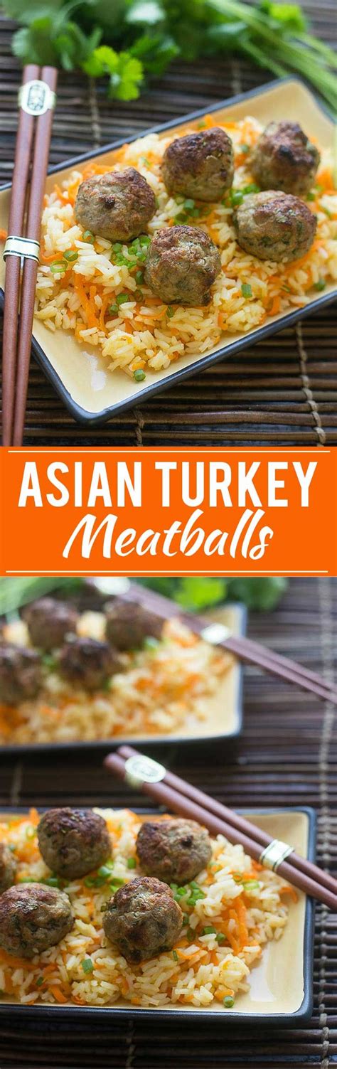 Baked Asian Turkey Meatballs And Carrot Rice Dinner At The Zoo Asian