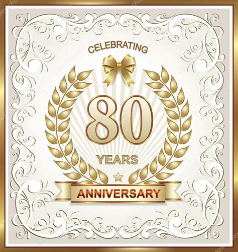 Feliz Aniversário 80 Anos — Vetores De Stock © Seriga 78506728