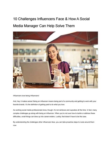 10 Challenges Influencers Face And How A Social Media Manager Can Help