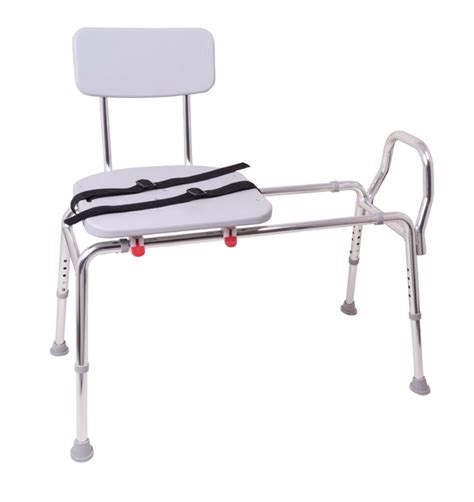 Premium padded bath and shower chair with pivoting arms. Sliding Transfer Bench Molded Seat Back Bath Stool Tub | eBay