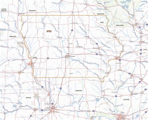 Map Of Iowa Travel United States