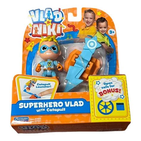 Nip Vlad And Niki Superhero Vlad With Catapult Figure Set W Bonus Safe