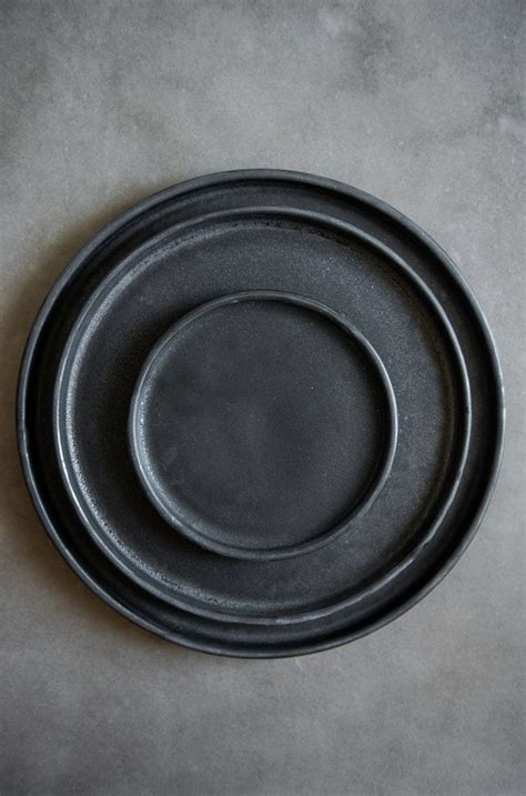 Handmade Black Stoneware Dinner Plates — Creating Comfort Lab Handmade