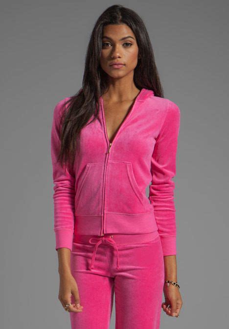 Cozy Juicy Couture Velour Tracksuit Sweatsuit Hotpink Girly Chic Fun Love Fashion Style