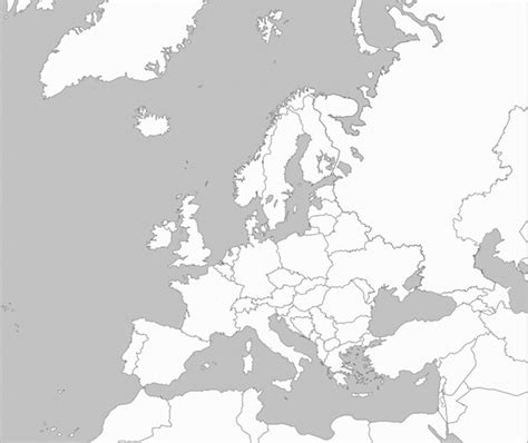 Mapa de europa en blanco y negro - Imagui