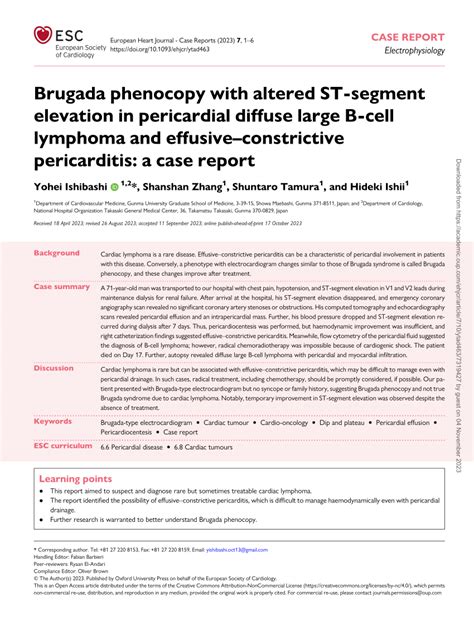 Pdf Brugada Phenocopy With Altered St Segment Elevation In