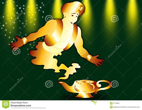 Aladdin Y Genios Stock De Ilustración Ilustración De Deseo 3719855