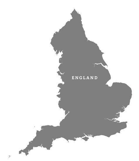 England map showing major roads, cites and towns. England outline map - royalty free editable vector map ...