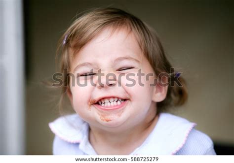 Lovely Little Girl Making Funny Face Stock Photo 588725279 Shutterstock