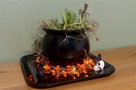 Halloween Planter Witchs Cauldron Cauldron Witchs Cauldron Planters