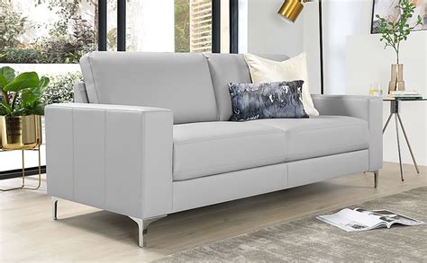 Light Grey Leather Sectional Couches Odditieszone