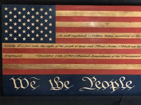 50 Star American Flag We The People 2nd Amendment Flag Sign Etsy