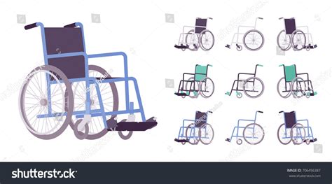 Wheelchair Set Transport Chair Case Illness Stock Vector Royalty Free