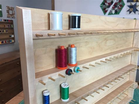 Large Wall Mounted Maple Thread Holder Thread Organizer For Etsy