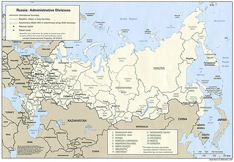 Carte Politique Russie Carte Politique De La Russie