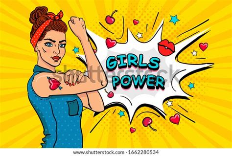 Girls Power Poster Pop Art Sexy Stock Vector Royalty Free 1662280534 Shutterstock