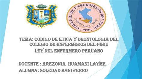 Código de Ética y Deontología del Colegio de Enfermeros del Perú uDocz