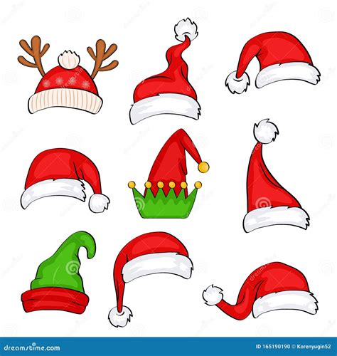Christmas Holiday Hat Funny Elf Snow Reindeer And Santa Claus Hats