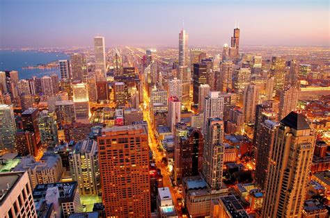 2560x1700 Chicago Skyscrapers Night Chromebook Pixel Wallpaper Hd