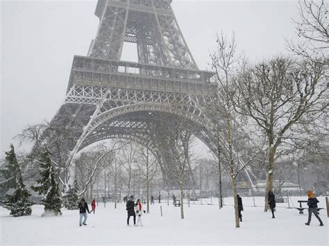 Eiffel Tower Closed As Paris Hammered By Rain And Snow The