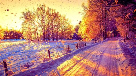 Winter Sunset HD Wallpaper (50+ images)