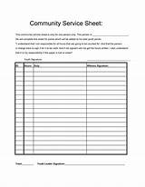 Images of Community Service Hours Template