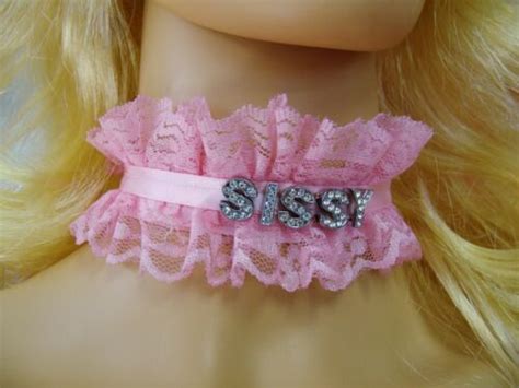 Jede Größe Personalisierte Choker Pink Spitze Sissy Slut Bitch Bbc Ddlg Bdsm Plus Cum Ebay