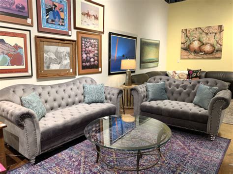 Grey Tufted Sofa And Loveseat In Tucson Homestyle Galleries Furniture