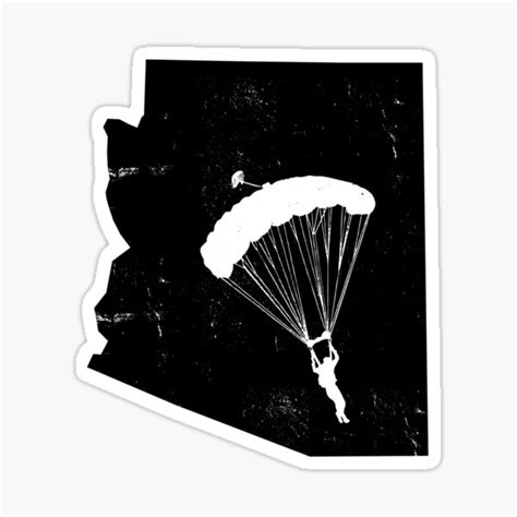 Arizona Skydiving Parachute Silhouette Skydiver Vintage Design