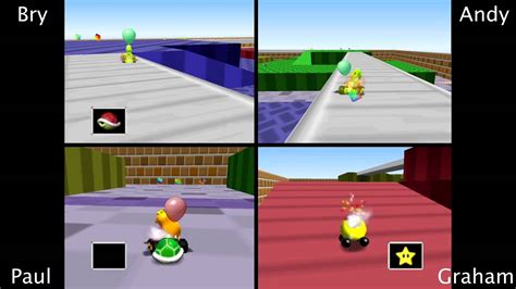 Mario Kart 64 Four Player Frenzy Battle Mode Youtube