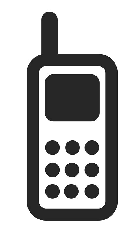 9,131 free images of phone. Cell Phone Clipart Black And White | Free download on ...