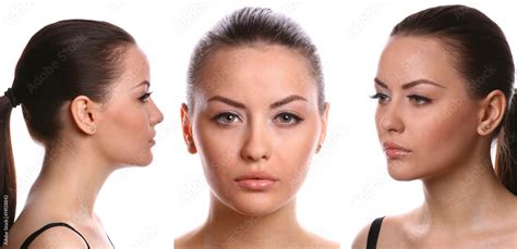 3 Views Of The Female Face Stock Photo Adobe Stock