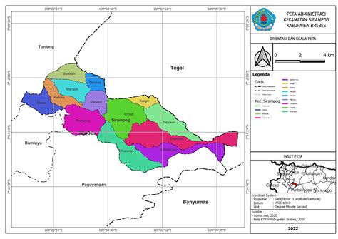 Peta Administrasi Kecamatan Sirampog Kabupaten Brebes ~ Neededthing