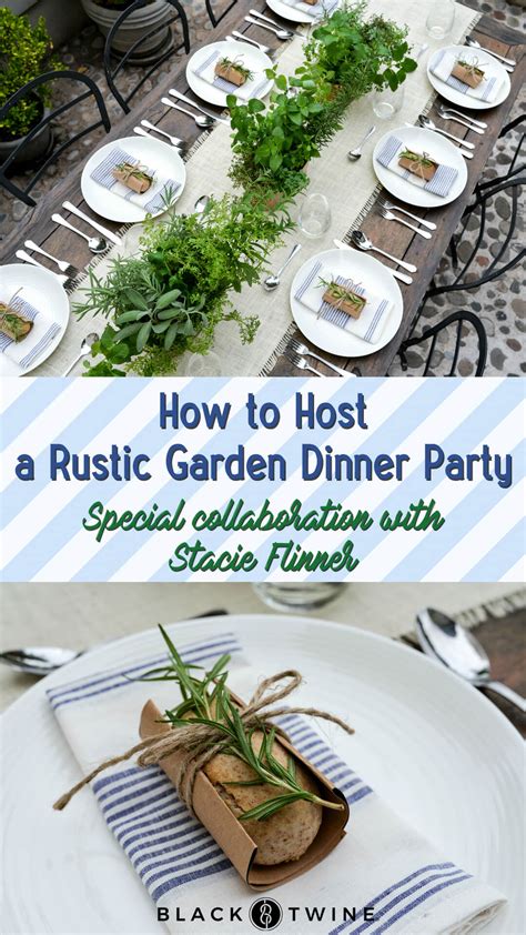 All you need is some cocktail nibbles, a couple of summer wines or batch cocktails and you are all set. Rustic Garden Dinner Party | Black Twine