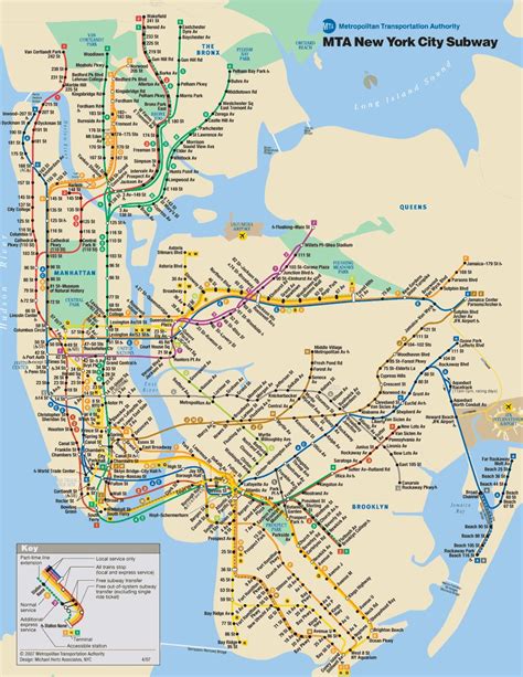 New York City Public Transportation Map New York City • Mappery