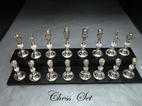 Sterling Silver Chess Set Etsy