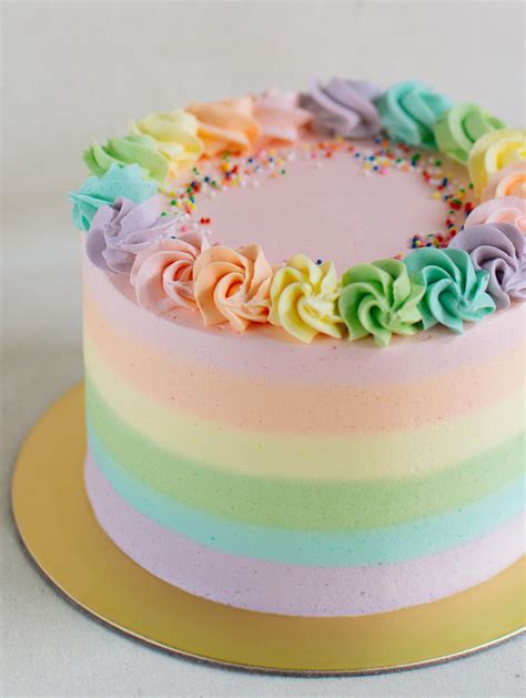 Rainbow Colour Cake Aria Art