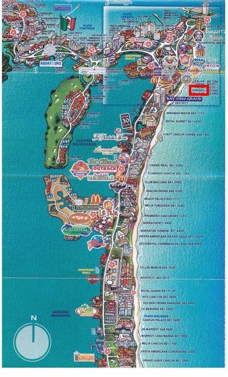 2007 Stayed In Mayan Riviera Visited Cancun Map Of Cancun Hotel Zone