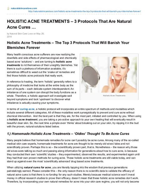 Holistic Acne Treatments The Top 3 Protocols That Will Banish Your