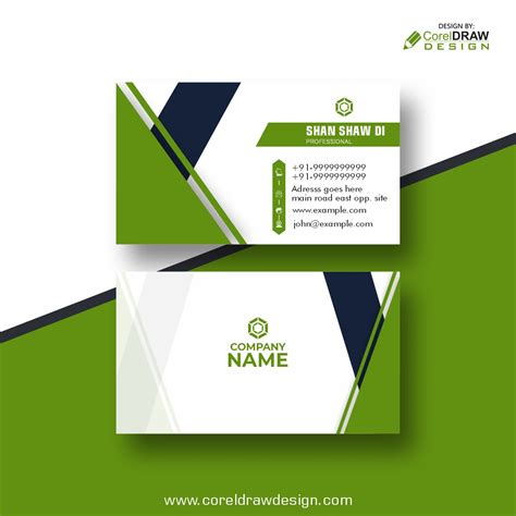 Download Corporate Green And Blue Business Card Coreldraw Design