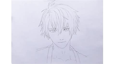How To Draw Anime Boy Face Easy Anime Male Drawing How To Draw Tutorial Anime Boy No
