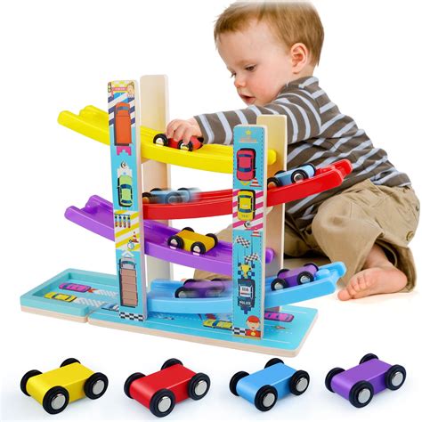 Buy Montessori Toys For Toddlers Children Race Track Toy With 4 Cars